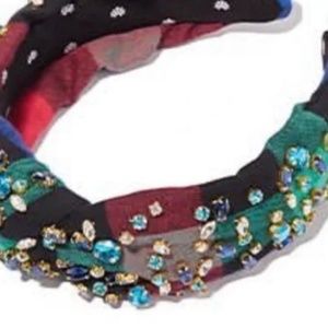 Lela Rose x Lele Sadoughi Plaid Multi Color Crystal Headband